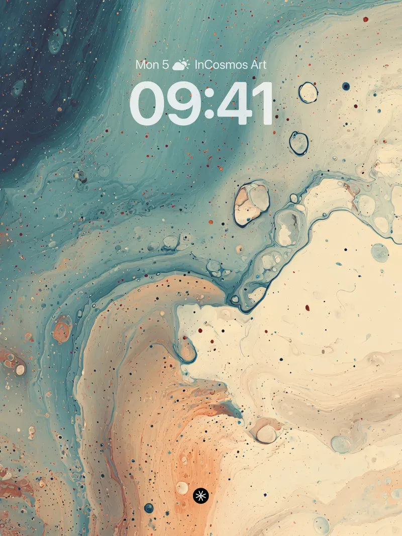 Serene Fluidity Wallpaper with Liquid Hues wallpaper for iPhone, iPad & Mac