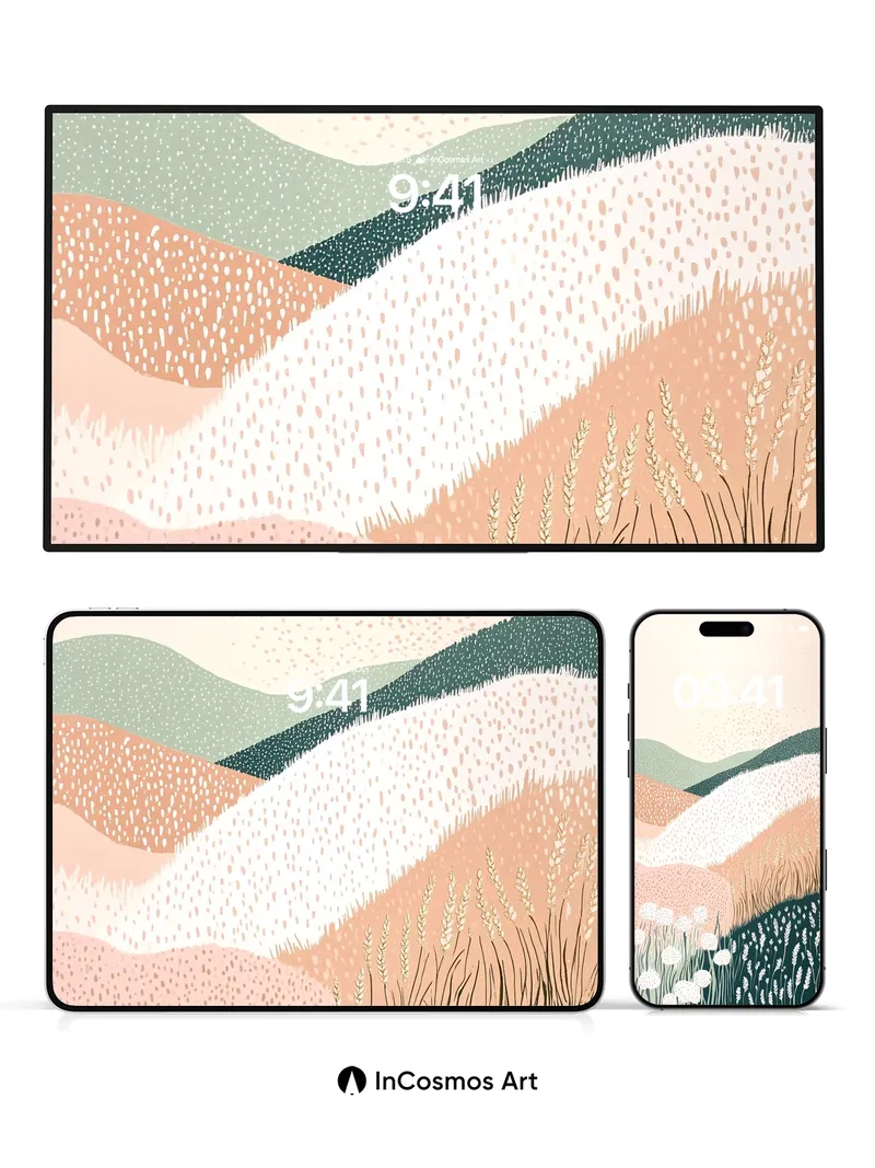 Serenity Hills Wallpaper with Dandelion Whispers