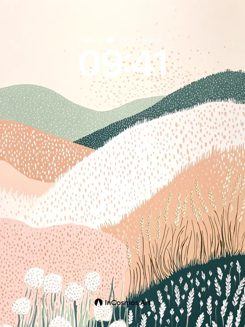 Serenity Hills Wallpaper with Dandelion Whispers