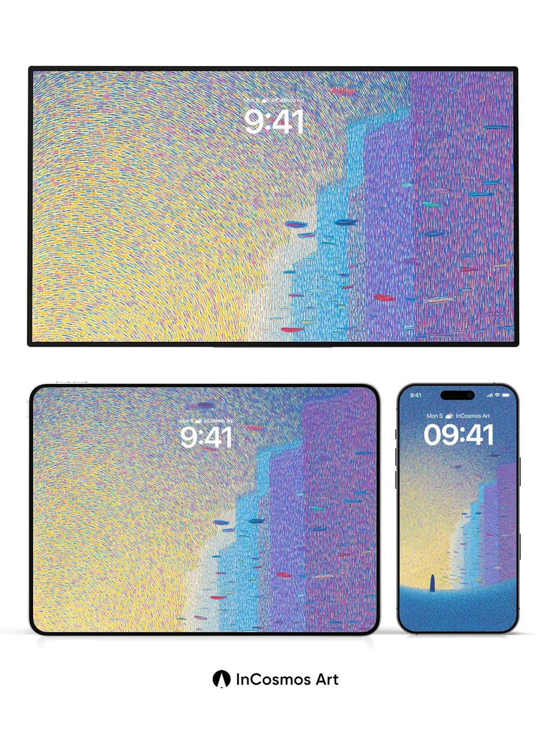 Luminous Abyss Wallpaper with Cosmic Threads