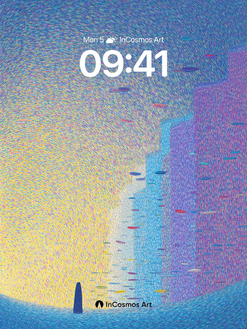 Luminous Abyss Wallpaper with Cosmic Threads