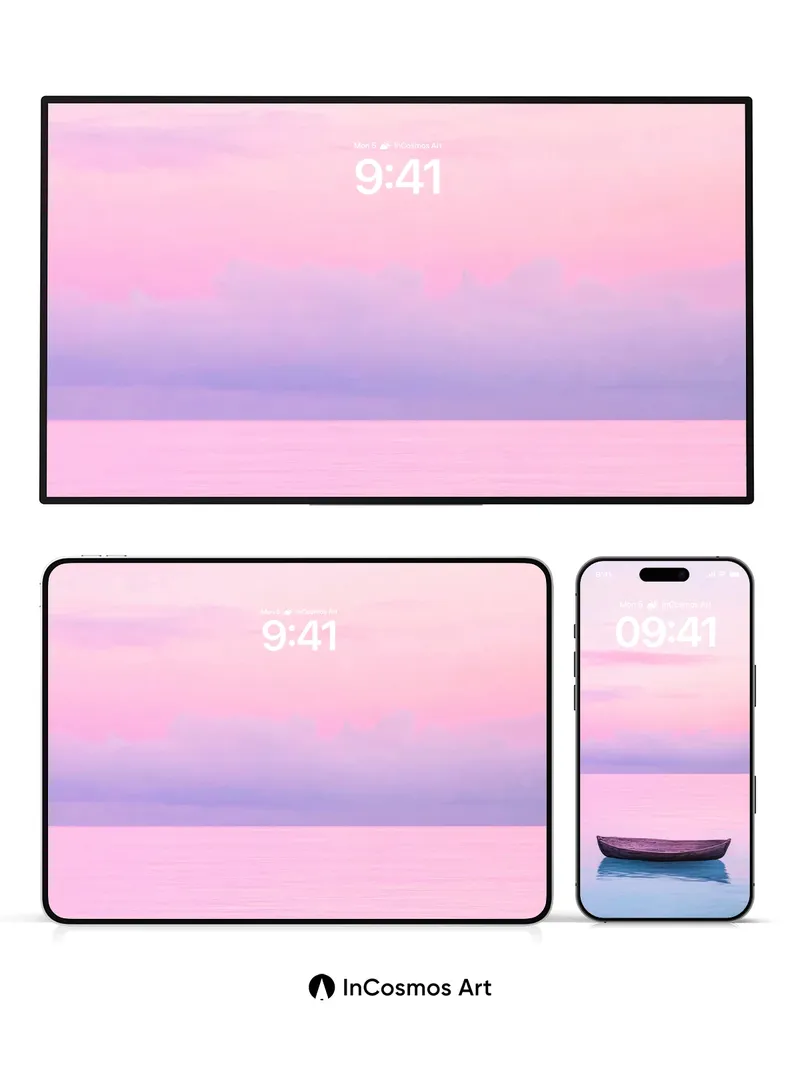 Serenity Drift Wallpaper with Floating Canoe