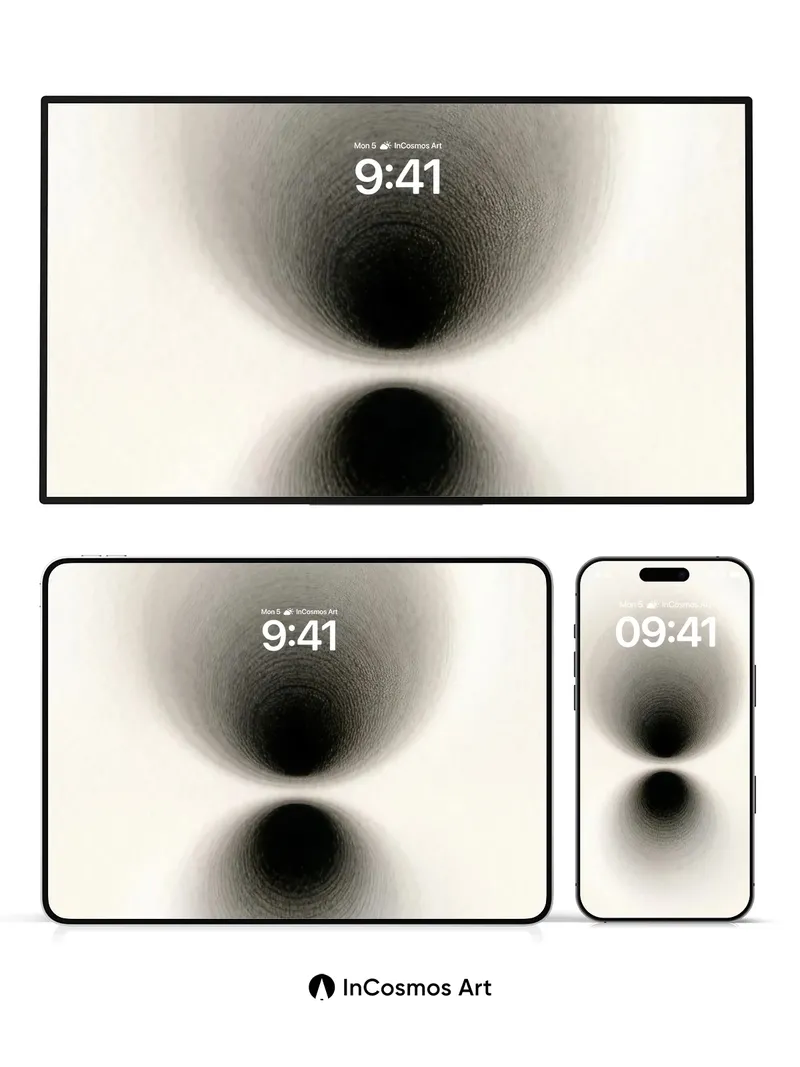 Void Echo Wallpaper with Dual Orbs