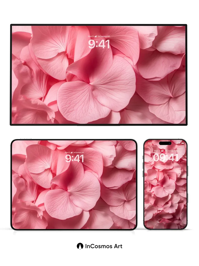 Velvet Petal Wallpaper with Soft Light Drift