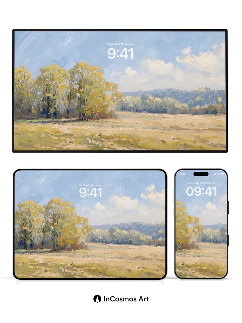 Golden Hush Wallpaper with Autumn Whispers