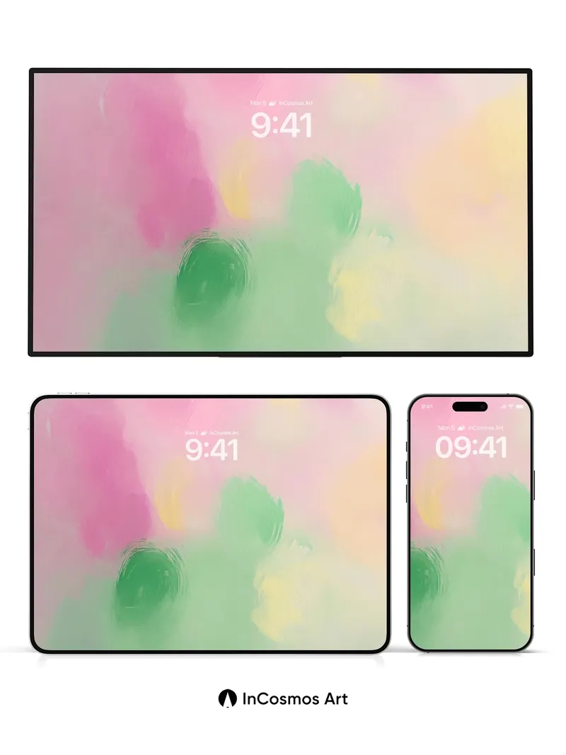 Soft Hush Abstract Wallpaper with Pastel Breath