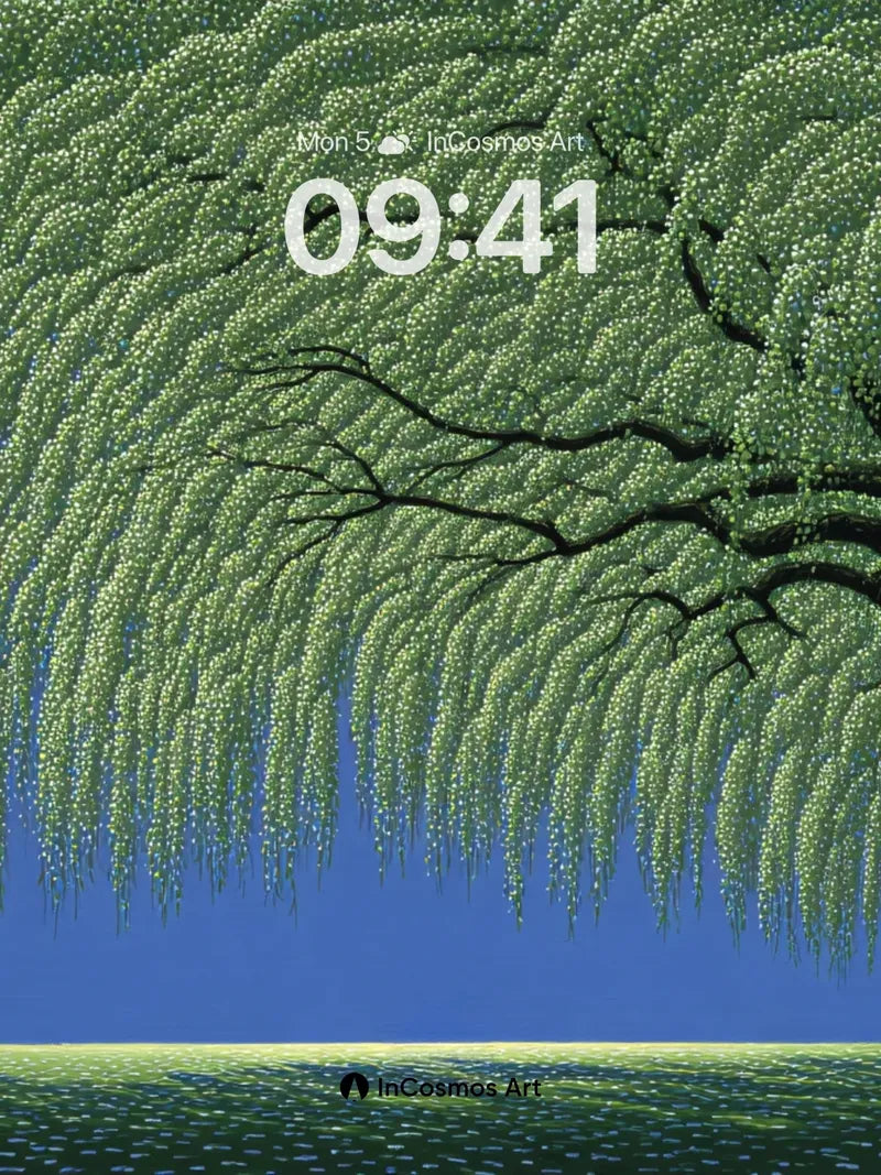 Serenity Weeping Willow Wallpaper with Whispering Leaves