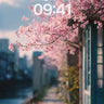 Serenity Blossom Wallpaper with Stone Pathway wallpaper for iPhone, iPad & Mac