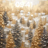Golden Hush Wallpaper with Paper Forest wallpaper for iPhone, iPad & Mac
