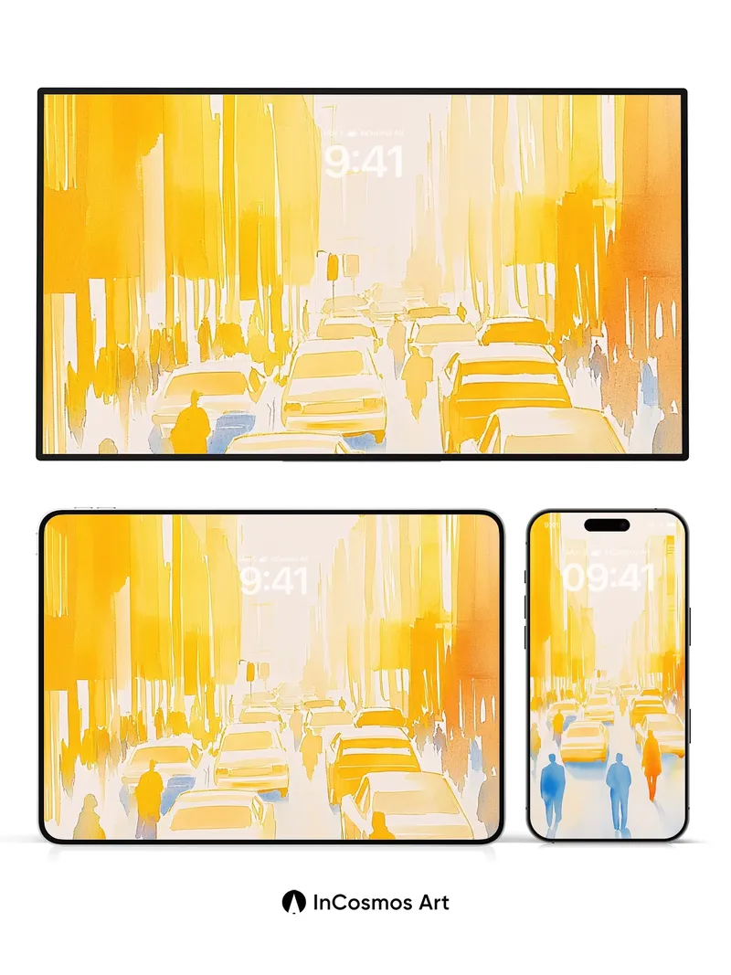 Golden Hush Wallpaper with Sunlit Shadows