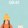 Serene Stillness Wallpaper with Whispering Cat wallpaper for iPhone, iPad & Mac