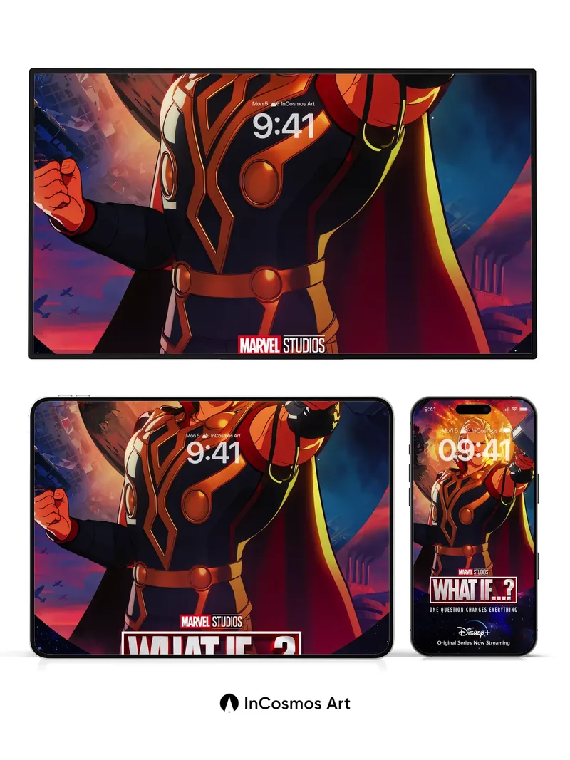 Cosmic Thunder Wallpaper with Mythic Armor