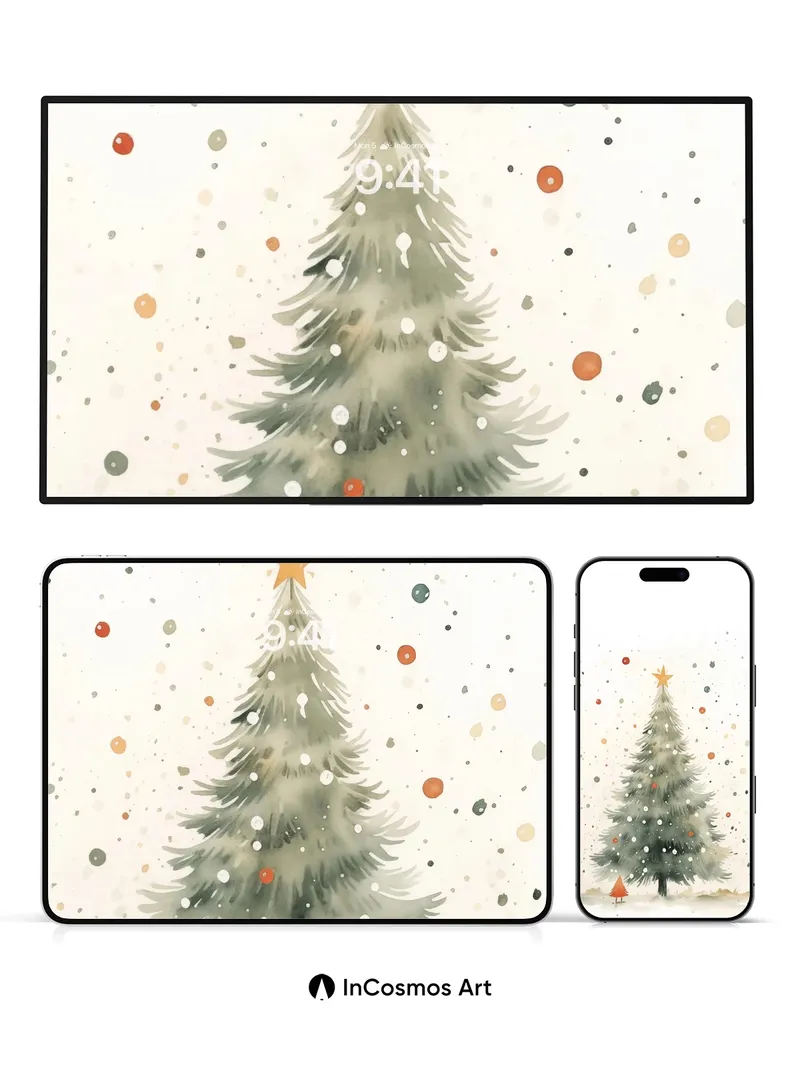 Whispering Pine Wallpaper with Starlit Drift