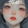 Luminous Mist Wallpaper with Silver Tresses wallpaper for iPhone, iPad & Mac