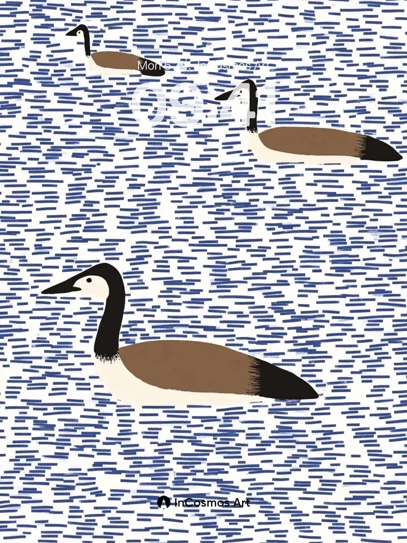 Serenity Duck Float Wallpaper with Textured Water