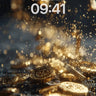 Golden Rain Wallpaper with Floating Light Dust wallpaper for iPhone, iPad & Mac