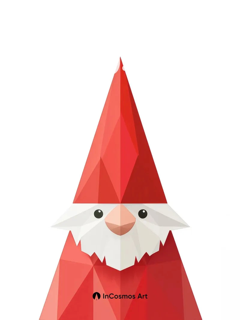 Geometric Gnome Wallpaper with Folded Light wallpaper for iPhone, iPad & Mac
