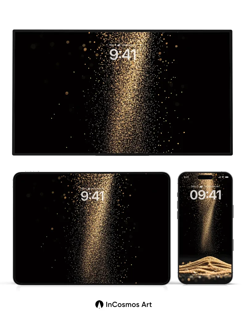 Golden Dust Wallpaper with Falling Light