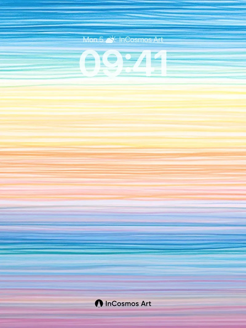 Serenity Gradient Wallpaper with Ethereal Stripes