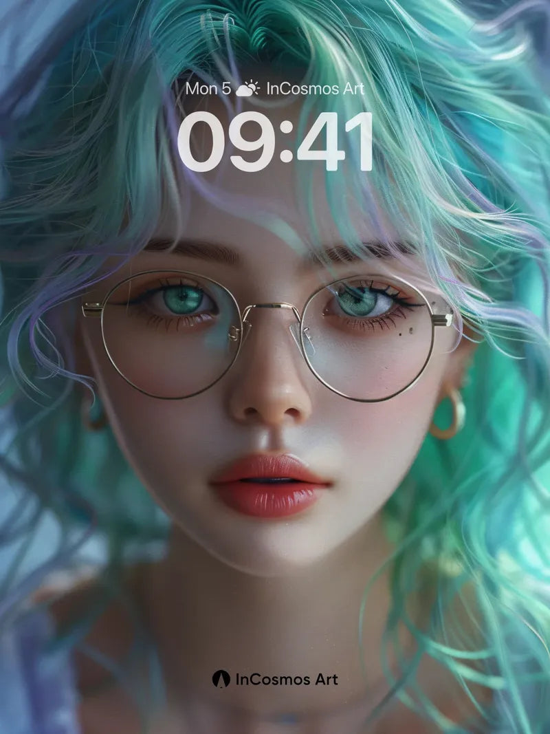 Aquamarine Whispers Wallpaper with Ethereal Light