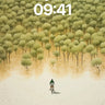 Serenity Forest Wallpaper with Solitary Rider wallpaper for iPhone, iPad & Mac