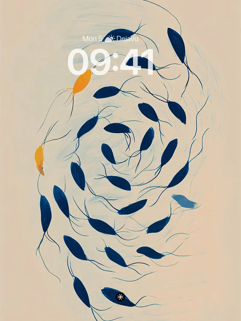 Spiral Blue Fish Wallpaper wallpaper for iPhone, iPad & Mac