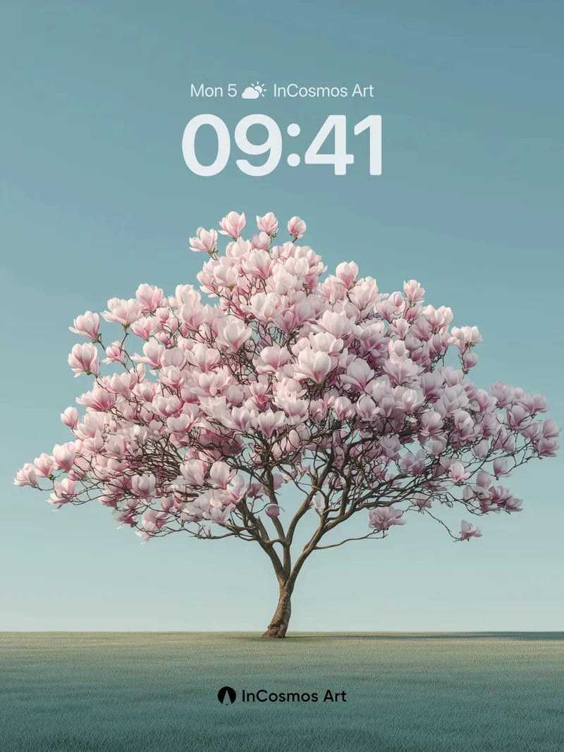 Serenity Bloom Wallpaper with Ethereal Canopy