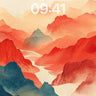 Crimson Valley Wallpaper with Misty Peaks wallpaper for iPhone, iPad & Mac