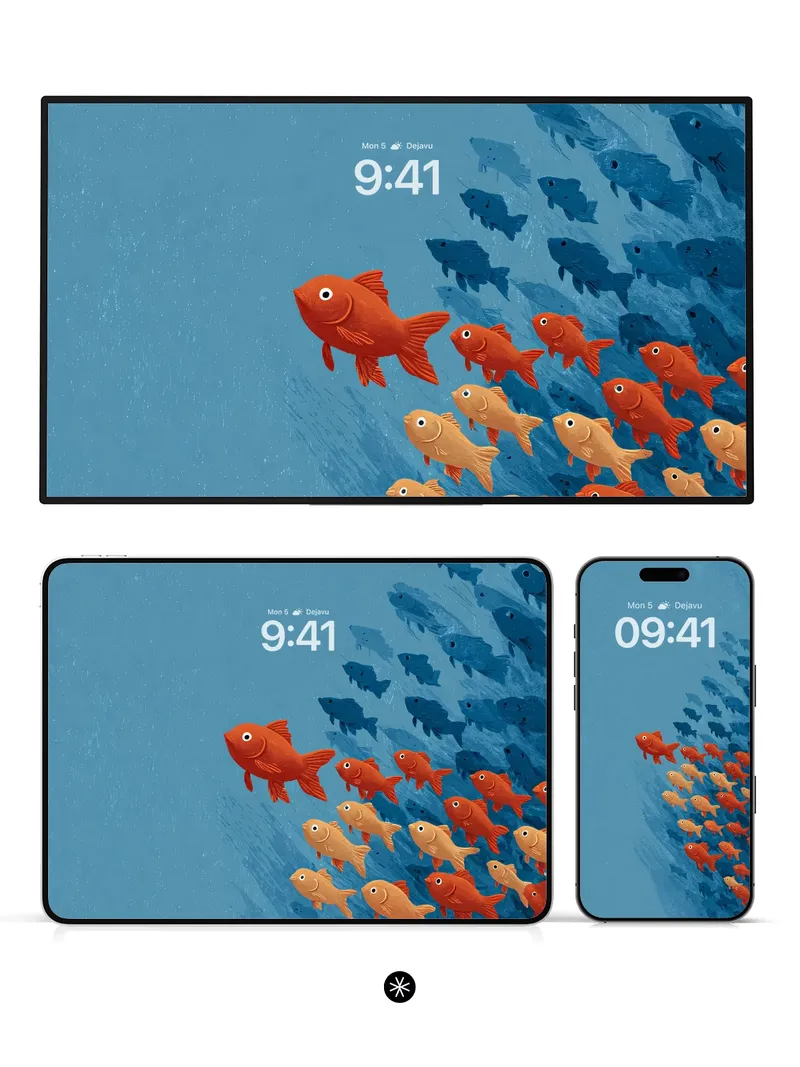 Oceanic Harmony Fish Background