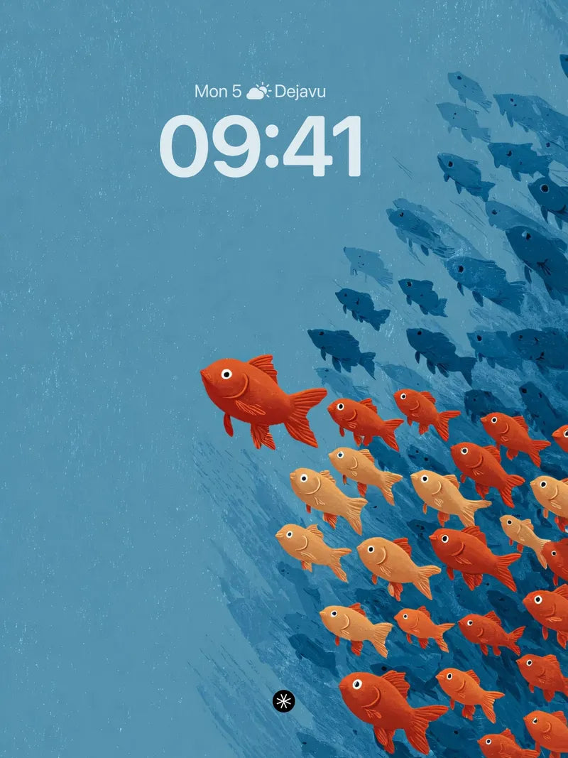 Oceanic Harmony Fish Background