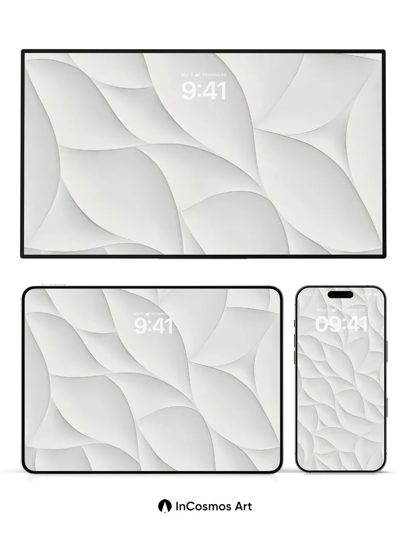 Silken Wave Wallpaper with Floating Depth