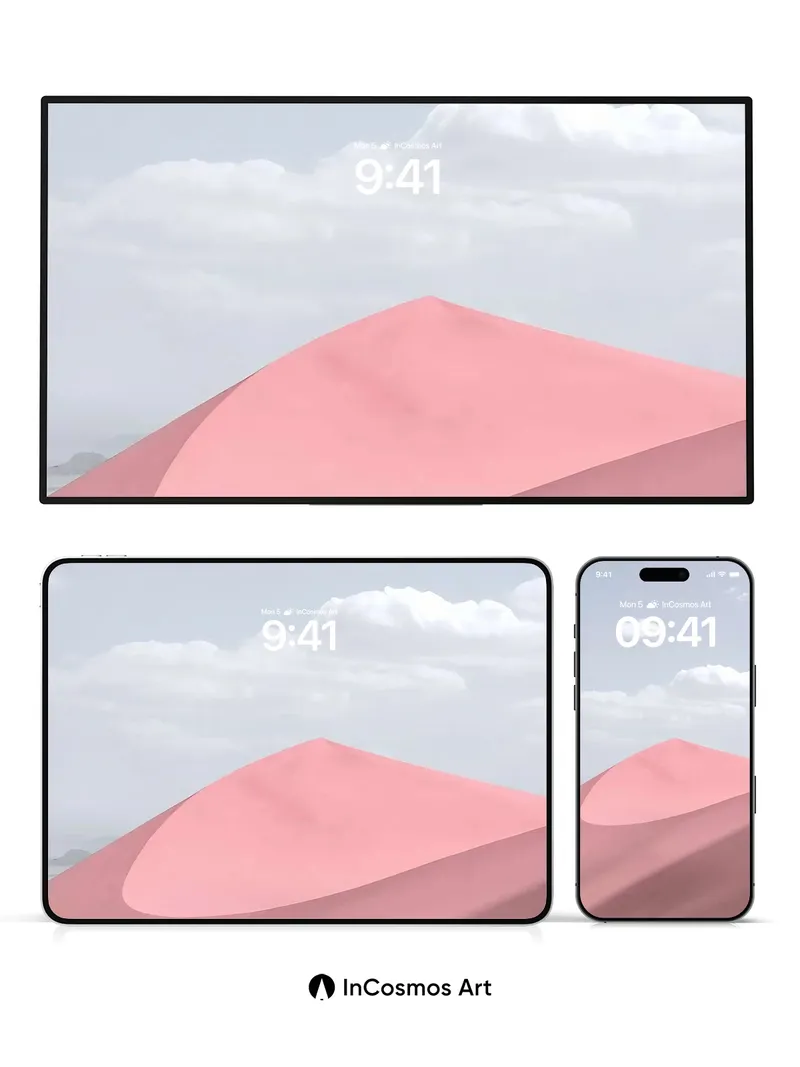 Serenity Dune Wallpaper with Soft Sky Gradient