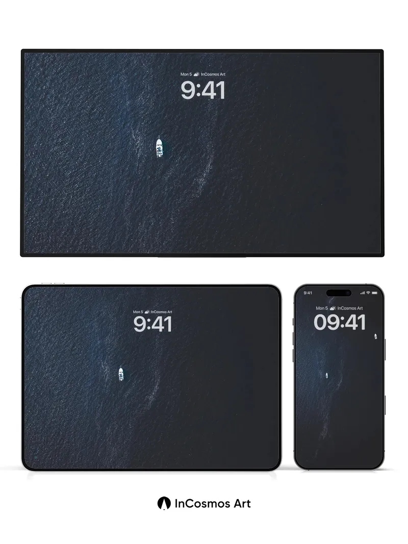 Midnight Drift Wallpaper with Silent Vessels