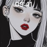 Silent Gaze Wallpaper with Crimson Lips wallpaper for iPhone, iPad & Mac