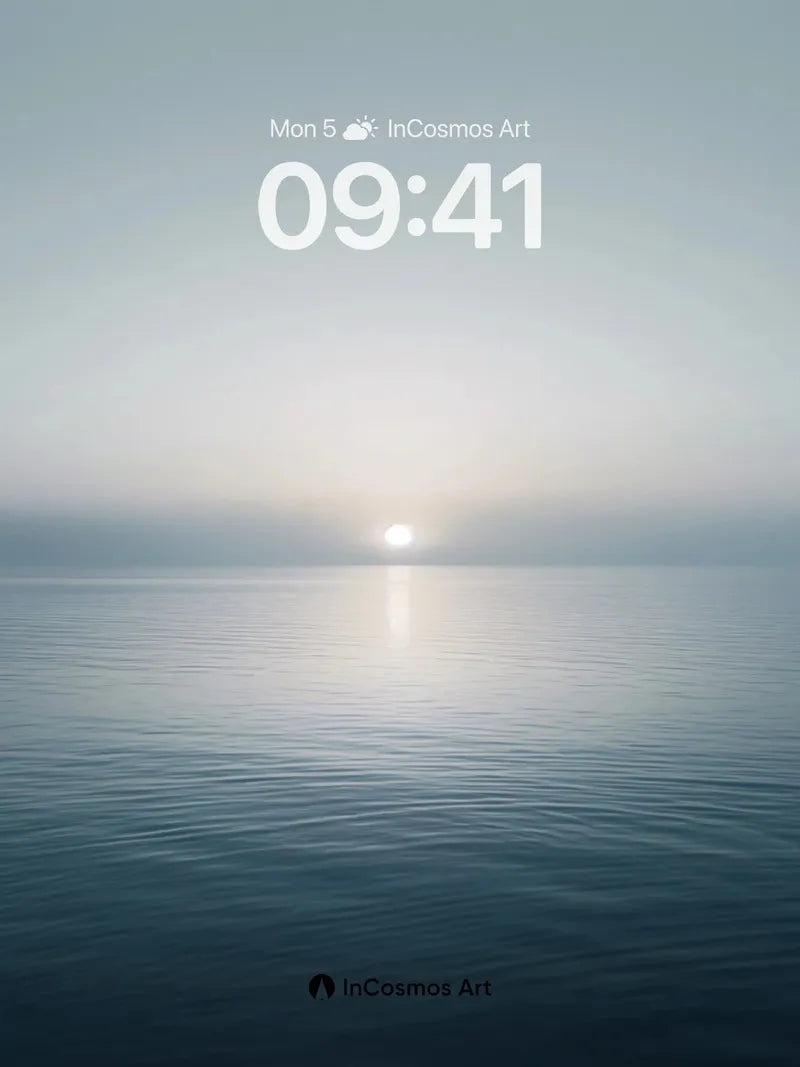 Serenity Horizon Wallpaper with Sunlit Stillness