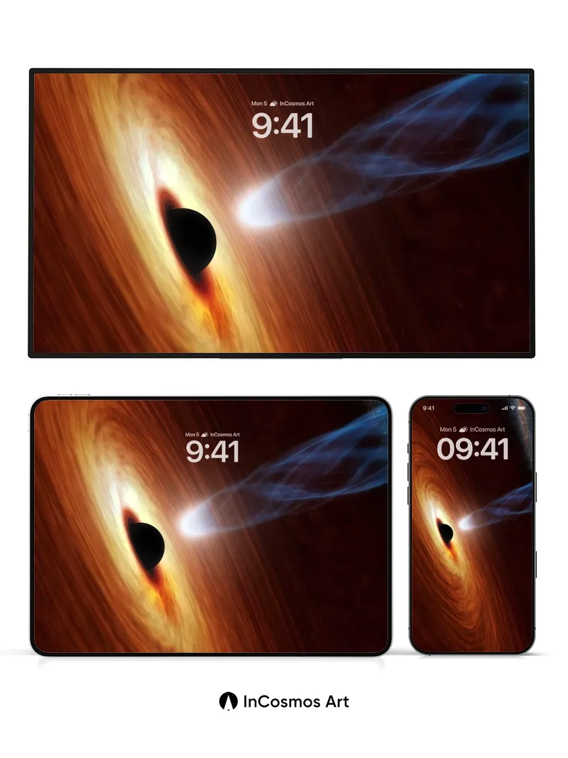 Cosmic Whirl Wallpaper with Light Veil