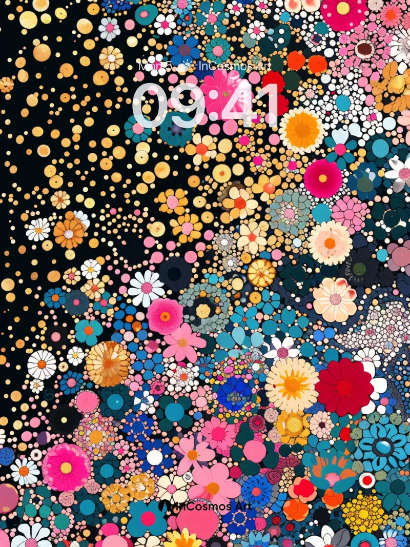 Cosmic Bloom Wallpaper with Kusama Energy