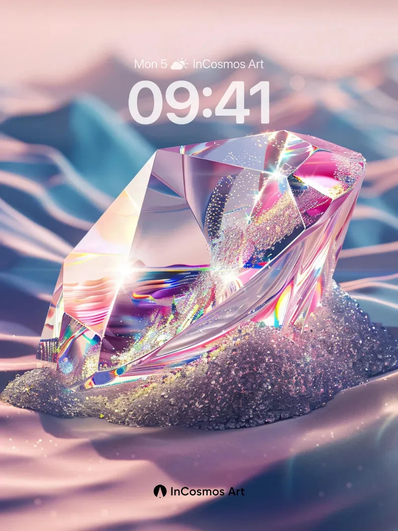 Prismatic Mirage Wallpaper with Cosmic Glow wallpaper for iPhone, iPad & Mac