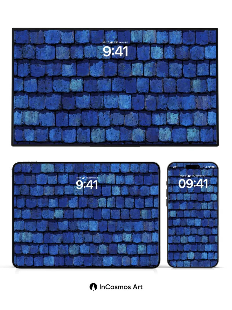 Midnight Tile Wallpaper with Whispering Shingles