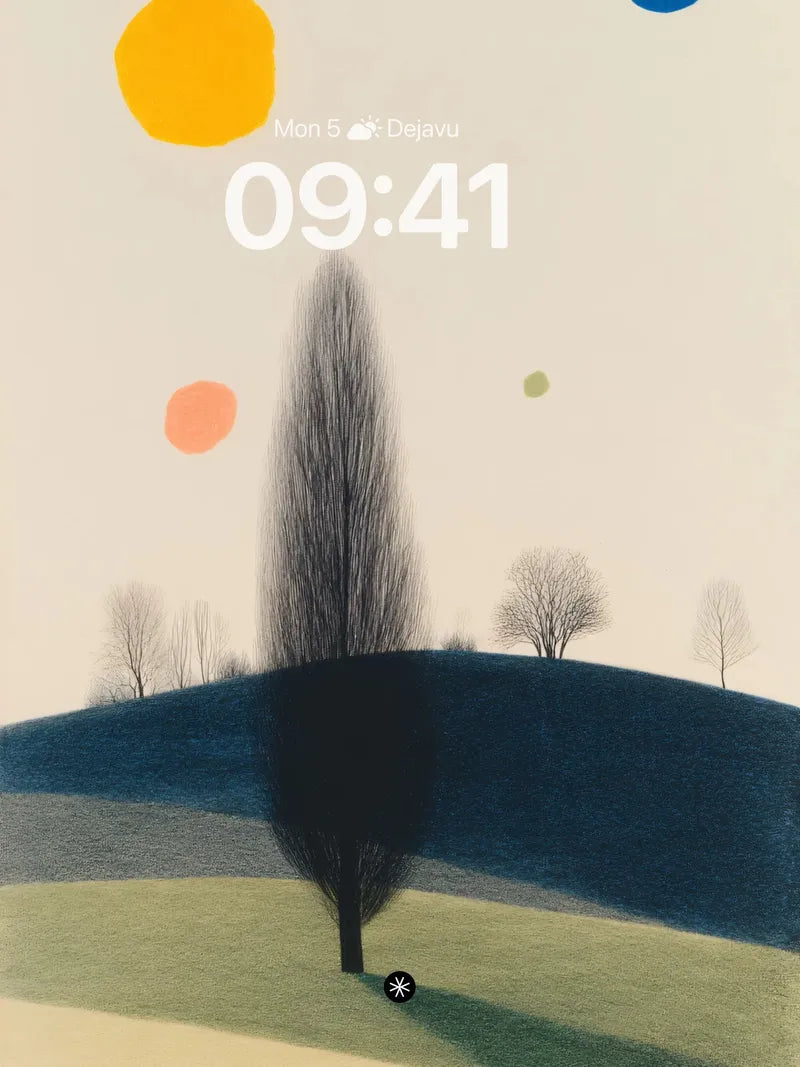 Minimalist Hillside Serenity Wallpaper wallpaper for iPhone, iPad & Mac