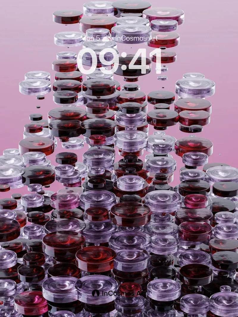 Floating Prism Wallpaper with Liquid Light wallpaper for iPhone, iPad & Mac