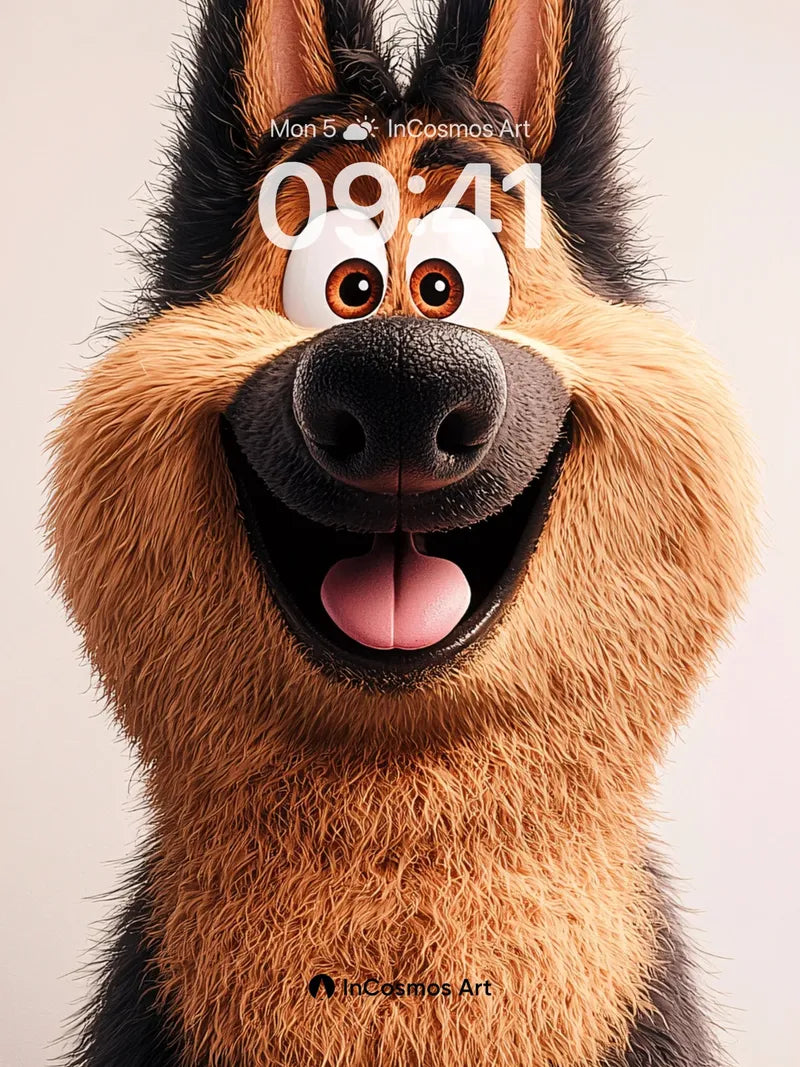 Playful Pup Wallpaper with Animated Fur wallpaper for iPhone, iPad & Mac