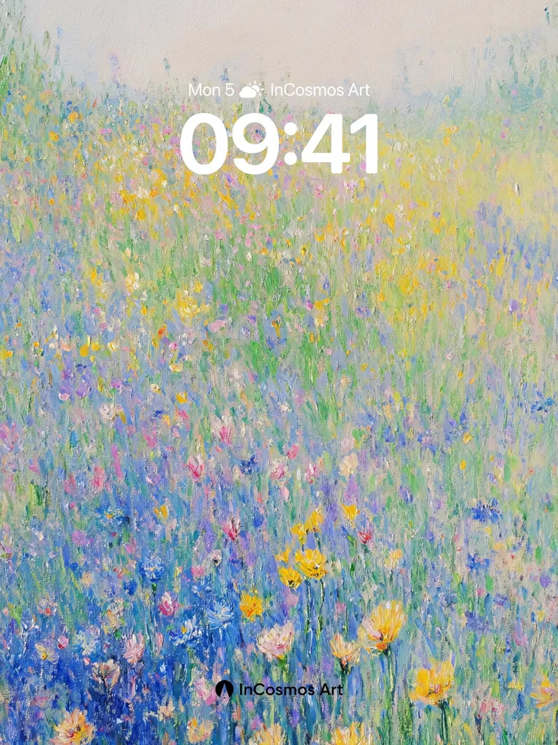 Whispering Meadow Wallpaper with Monet's Touch wallpaper for iPhone, iPad & Mac