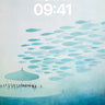 Surreal School Wallpaper with Floating Umbrella wallpaper for iPhone, iPad & Mac