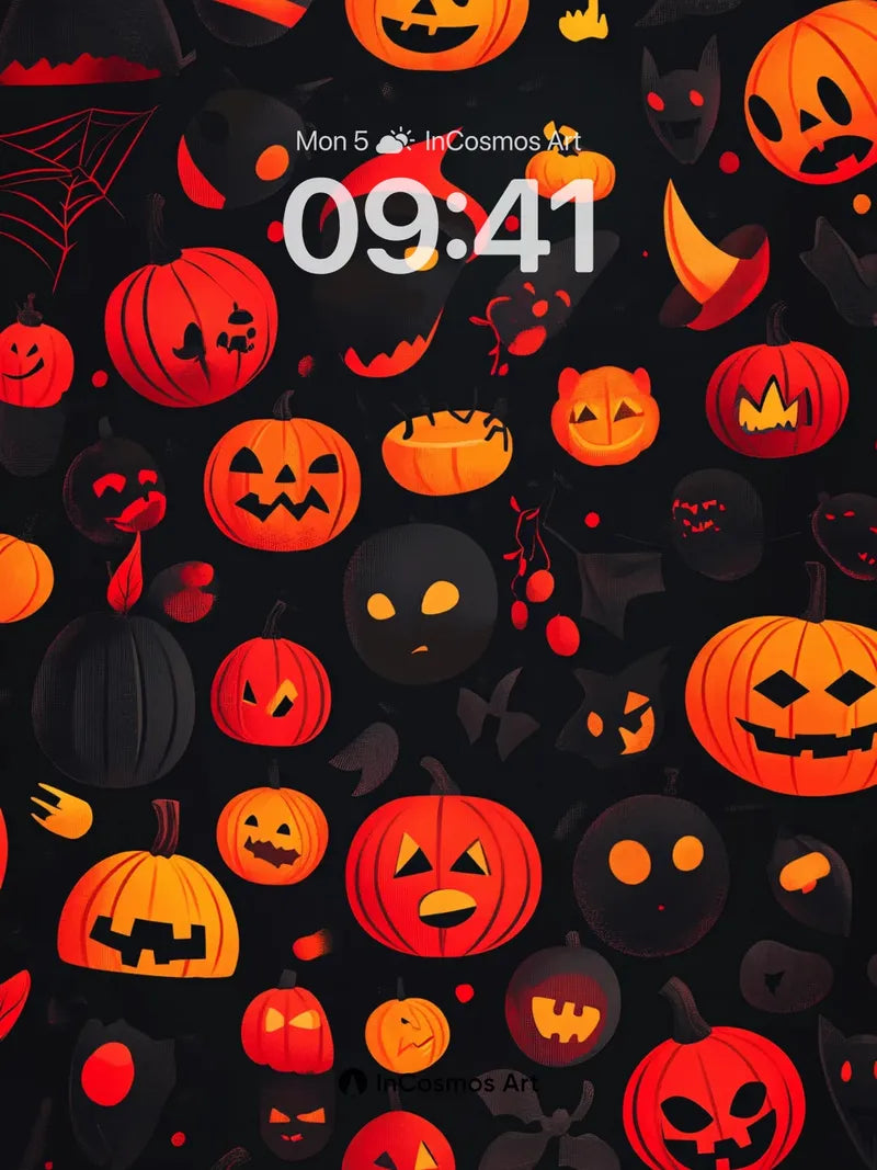 Spooky Glow Wallpaper with Jack-O'-Lantern Whispers
