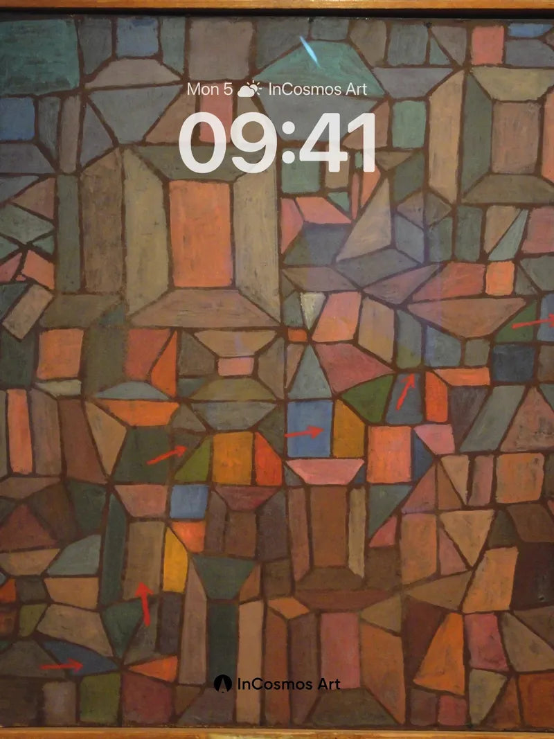 Cubist Mosaic Wallpaper with Hidden Faces wallpaper for iPhone, iPad & Mac