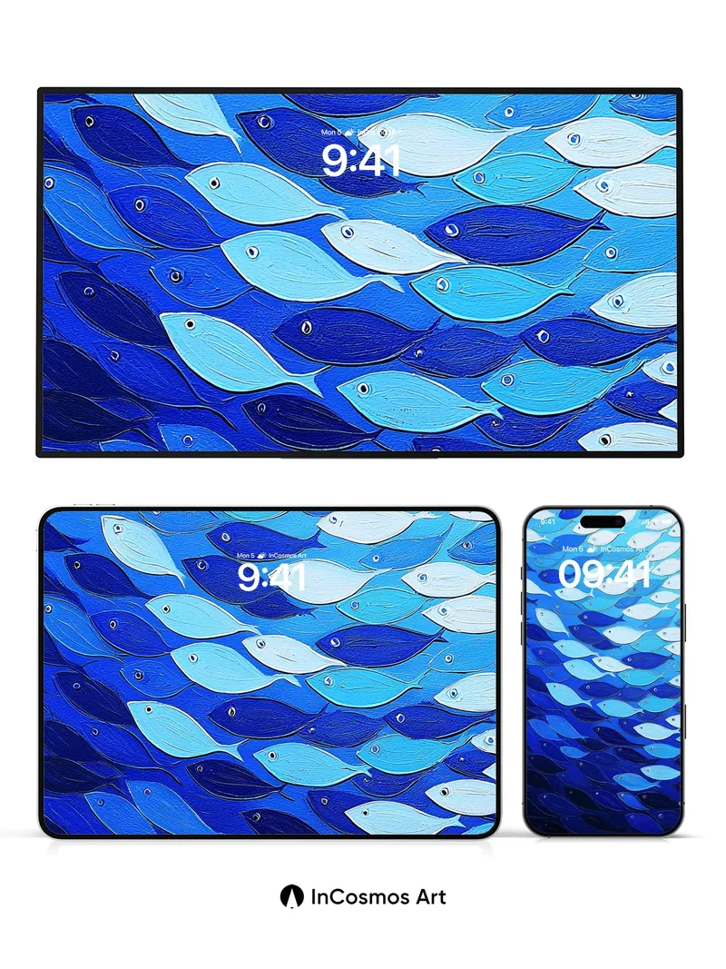 Oceanic Pulse Wallpaper with Living Depths