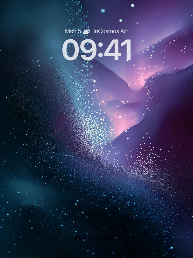 Cosmic Veil Wallpaper with Starlight Trails