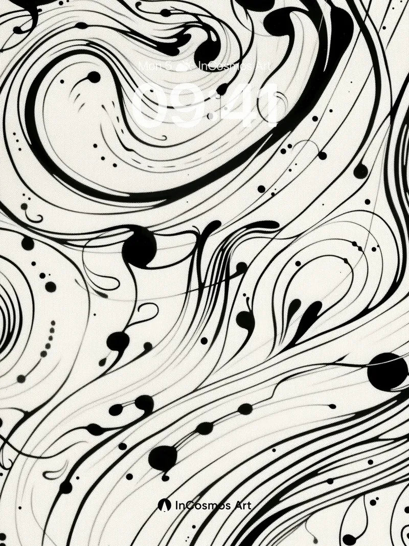 Ink Mirage Wallpaper with Whirling Dots
