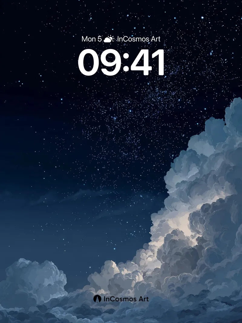 Stellar Veil Wallpaper with Cloud Canopy